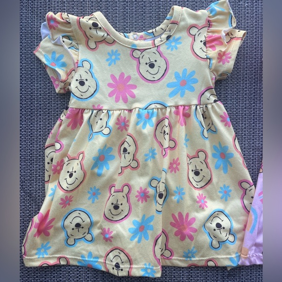 4 Piece Pooh Bear Baby Character Dress and Bloomer Set - Picture 8 of 15
